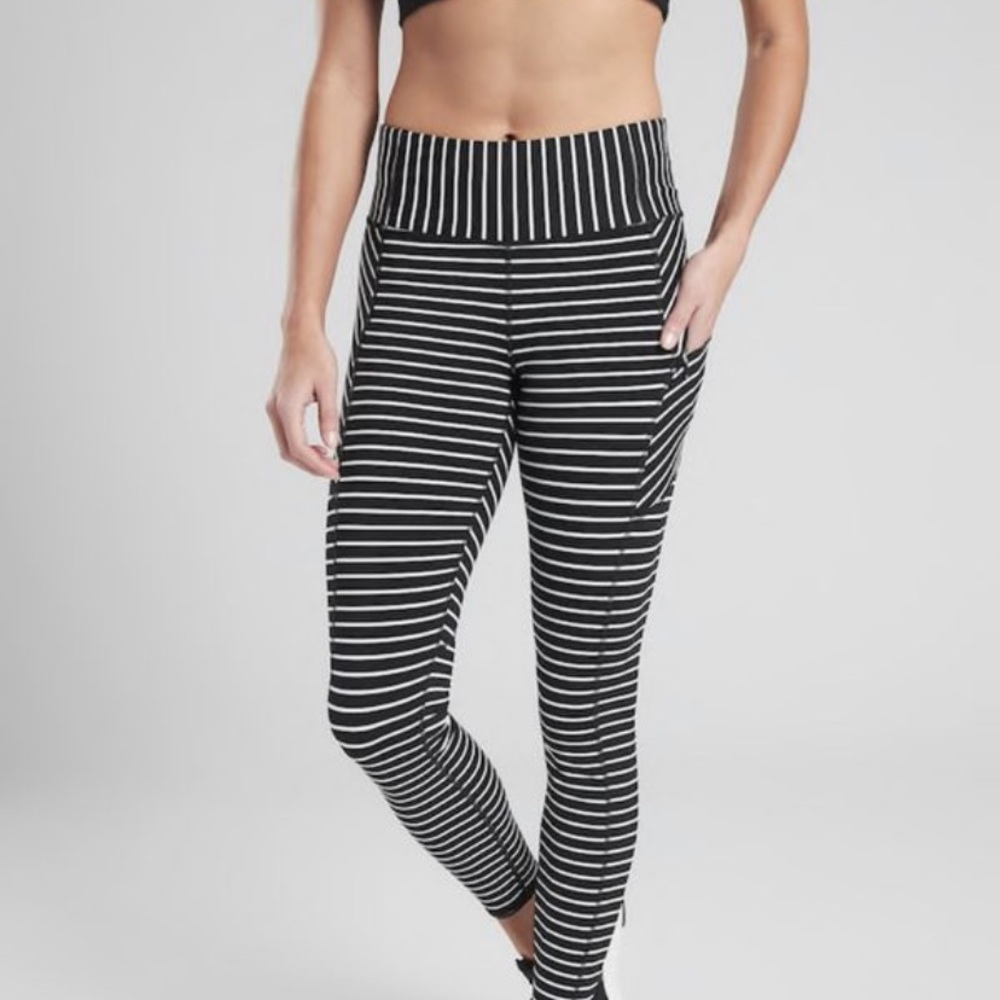 7/8 Athleta Stripe Leggings